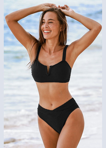 Чорний літній купальник CUPSHE