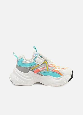 Білі осінні кросівки для дівчинки, на пласкій підошві колір білий цб-00273961 Kimboo