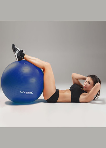М'яч для фітнесу (фітбол) 55 см Anti-Burst XR-0015 Blue Cornix (318867473)