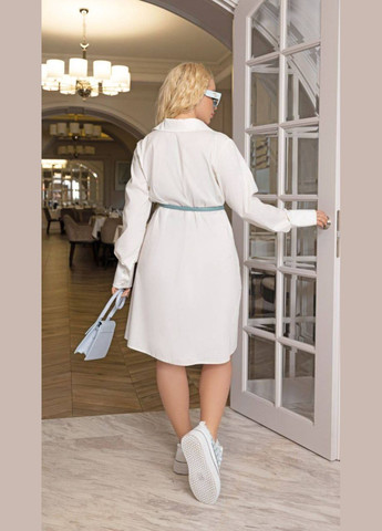 Білий жіноча сукня вільного крою колір білий р.48/50 450345 New Trend