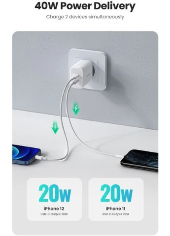 Зарядний пристрій — адаптер живлення CD243 USB-C Fast Charger 40 W (10343) Ugreen (306302546)