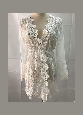 Жіноча літня пляжна туніка надія кімоно ажурна коротка MEREJIO біла No Brand (332813683)