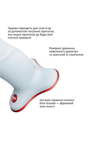 Фалоімітатор THE BOSS STUB, ніжно-блакитний, реалістична текстура, діаметр 4,1 см Fun Factory (315149338)