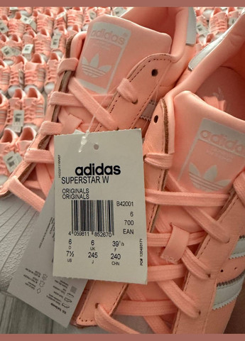 Жіночі кросівки кеди originals superstar b42001 adidas пудрові всесезони (340459516)