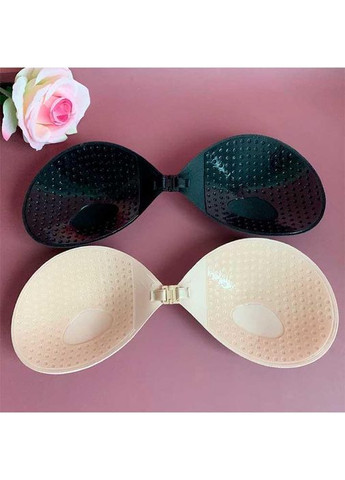Бежевий невидимка самоклеючий бюстгальтер невидимка еротична білизна Fly Bra без кісточок лайкра
