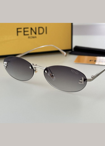 Женские брендовые стильные очки (48400) серые No Brand (322156643)