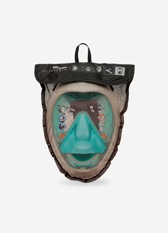 Повнолицьова Маска для Плавання, Пірнання, Снорклінгу М'яка Носова Частина Easybreath 900 S/M Білий Subea (336550128)