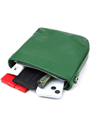 Стильная женская кожаная сумка на каждый день 22913 Зеленый Vintage (356452134)