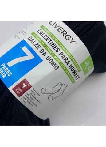 Чёрные набор мужских носков 7 пар Livergy (363264211)