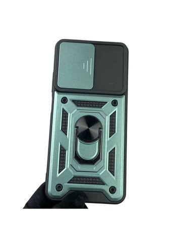 Чохол для Redmi Note 11s броньований з кільцем-тримачем підставкою зі шторкою на сяомі редмі нот 11с зелений rg1 Xiaomi (366389916)