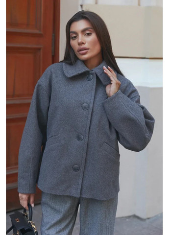 Серое демисезонное Женское пальто серого цвета Seventeen