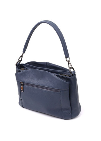 Стильна сумка на плече з натуральної шкіри 23009 Синій Vintage (361679767)