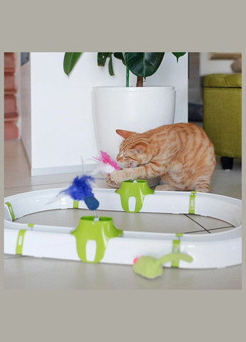 Модульная игрушка трек с перьями и светящимся шаром для кошек Turbine (Ферпласт Турбина) Ferplast (297512353)