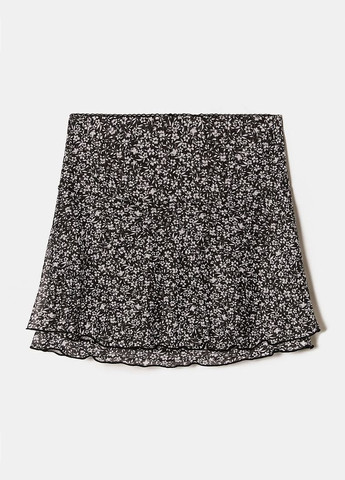 Черно-белая цветочной расцветки юбка Tally Weijl