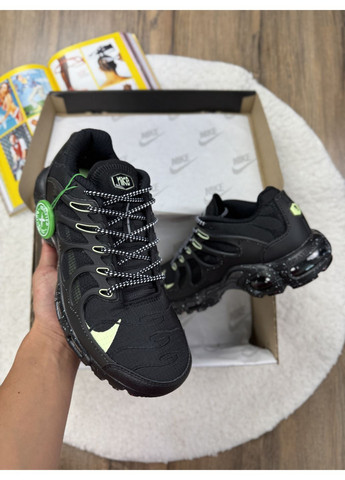 Серые демисезонные кроссовки мужские nike air max tn terrascape plus black green найк аир макс тн плюс No Brand