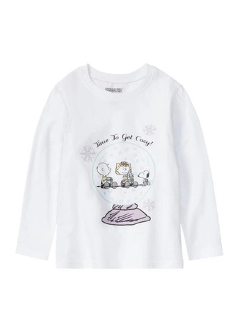 Комбінована всесезон піжама для дівчинки лонгслів + брюки Peanuts