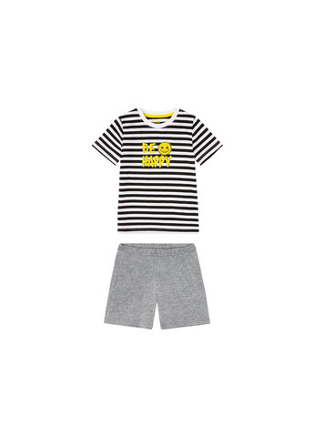 Сіра всесезон піжама літня для хлопчика футболка + шорти Lupilu