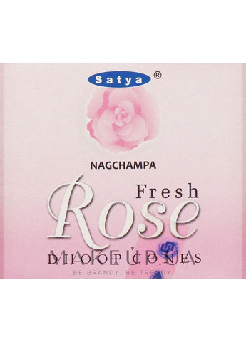Пахощі конуси "Свіжа троянда" Fresh Rose Dhoop Cones 12шт (1223950-31158180) Satya (361931419)