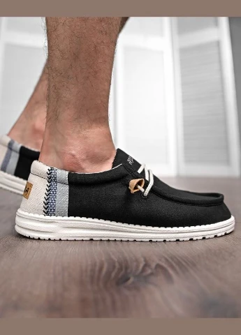 Черные стильные мужские мокасины cordura черные Freedom