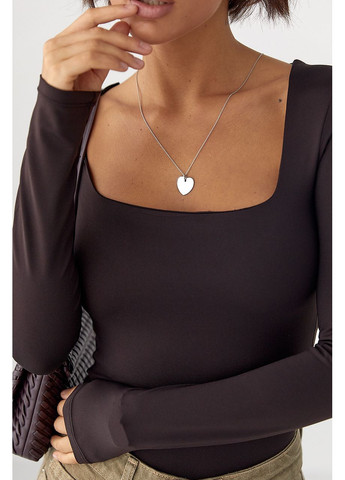 Эластичное боди с длинными рукавами Lurex (369776108)