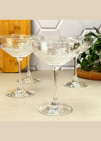 Набор бокалов-купе для шампанского и коктейлей 250 мл 4 шт. No Brand (341537483)