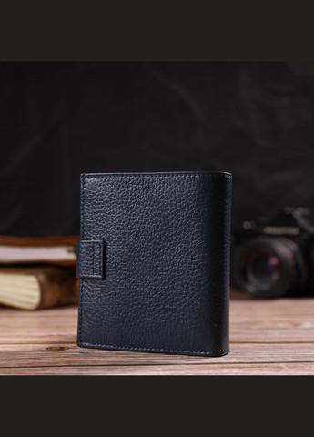 Модный мужской бумажник из натуральной зернистой кожи 21746 Синий Canpellini (331911182)