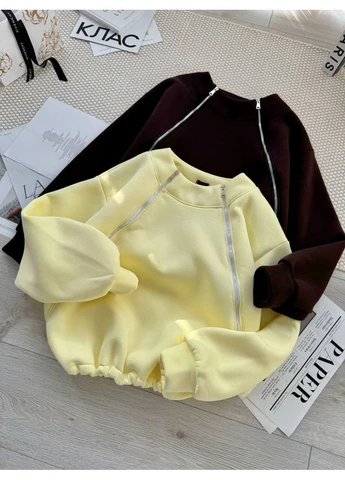 Женское худи на флисе с молниями No Brand Р4939-782 (369402722)