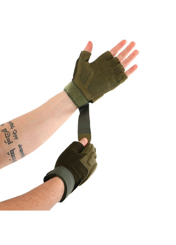 Тактичні рукавички з відкритими пальцями (р-р, Оливковий) (BC-4380_Оливковий_L) Blackhawk (354703145)