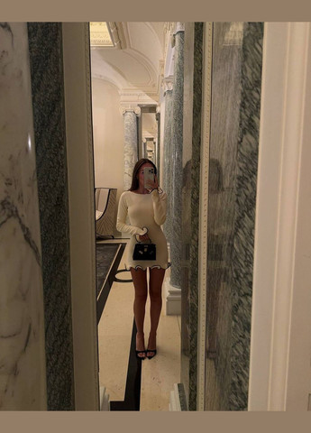 Молочна повсякденний, святковий жіноча сукня з рюшами силуетна Avanti однотонна