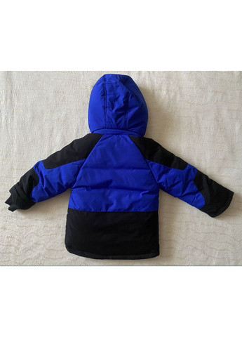 Комбінована зимня дитяча зимова подовжена куртка на хлопчика 98-116 холофайбер No Brand