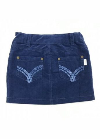 Синяя праздничный, повседневный, кэжуал, джинсовая однотонная юбка Бембі