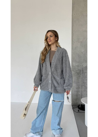 Серый демисезонный кардиган MonCher