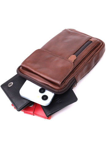 Відмінна чоловіча сумка на пояс із натуральної шкіри 22564 Vintage (366880776)