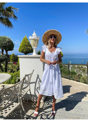 Білий святковий сукня Vione в горошок