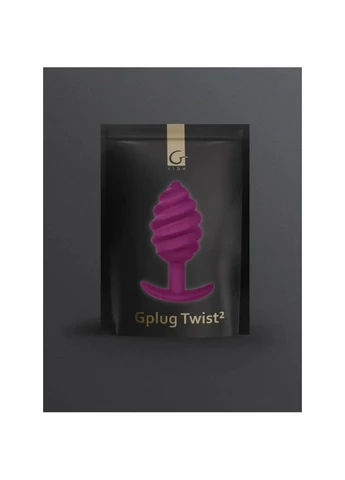 Анальная пробка рельефная Gplug Twist 2 фиолетовая, 10.5 х 3.9 см G-Vibe (382347139)