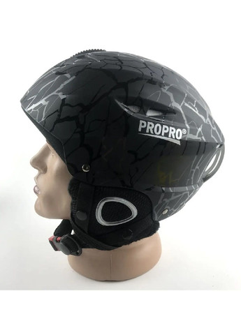 Шолом гірськолижний захисний для сноубордистів лижників зі знімними вухами вентиляцією 56-59 см (477523-Prob) Чорний розмір L Unbranded (297913671)