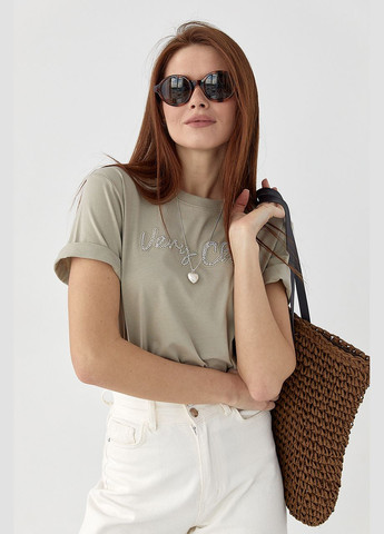 Футболка з написом Very Сhic з бісеру Lurex - (332200000)