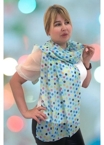 Женский шарф платок в горох шифоновый 155см*50см Confetti (371366862)
