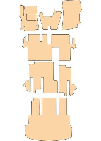 Ворсові килимки в салон для Hyundai Staria S 9 місць (1+2) Beltex (360617088)