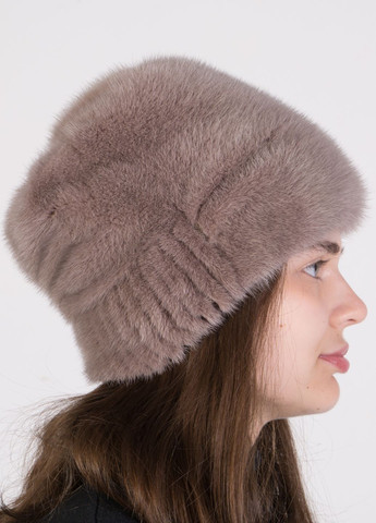Жіноча хутряна шапка кубанка з натурального хутра норки Меховой Стиль Ромашка (301212363)