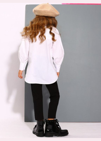 Блуза для дівчини TBT1352 біла (130 см) To Be Too (280931081)