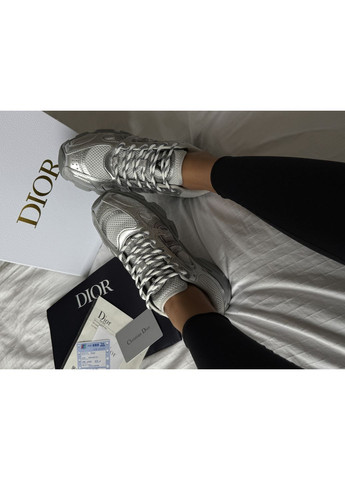 Кросівки жіночі Dior Chrono Silver | Діор Хроно срібні No Brand срібні демісезони (366742232)