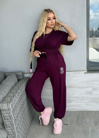 Костюм женский тройка летний (футболка + шорты + брюки) No Brand (338182265)