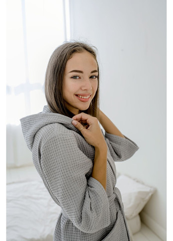 Вафельный халат с капюшоном XXL. Vishnya (360240344)