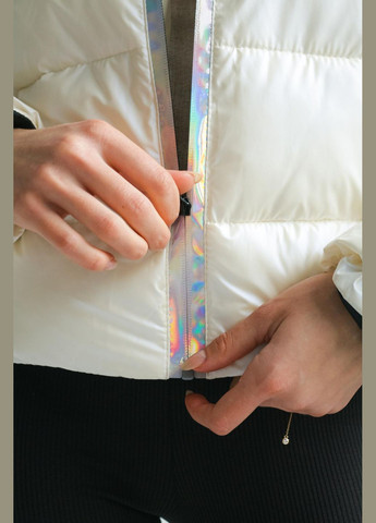 Молочна пуховик укорочений жіночий "bubble" Vakko