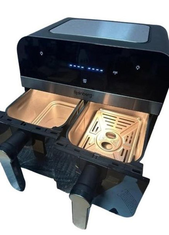 Аэрофритюрница безмасляная RB-2290 на 2 контейнера по 6,5л аэрогриль с сенсорным управлением 4200Вт Rainberg (322445538)