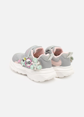 Серые демисезонные кроссовки для девочки, на плоской подошве цвет серый cb-00273709 Kimboo