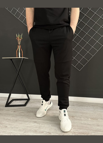 Чорний демісезонний демісезонний спортивний костюм кривий ріг чорний худі + штани (двонитка) Vakko