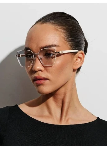 Жіночі металеві окуляри для зору -3.50 тонування 15% Антиблік Blue Blocker Fabia Monti (389808453)