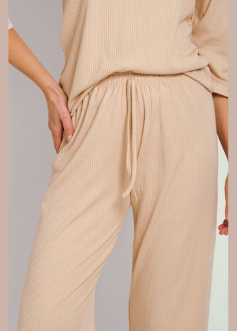 Бежева всесезон жіноча піжама кофта + брюки Taro